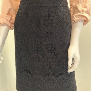 J Crew Knee Length Lace Skirt